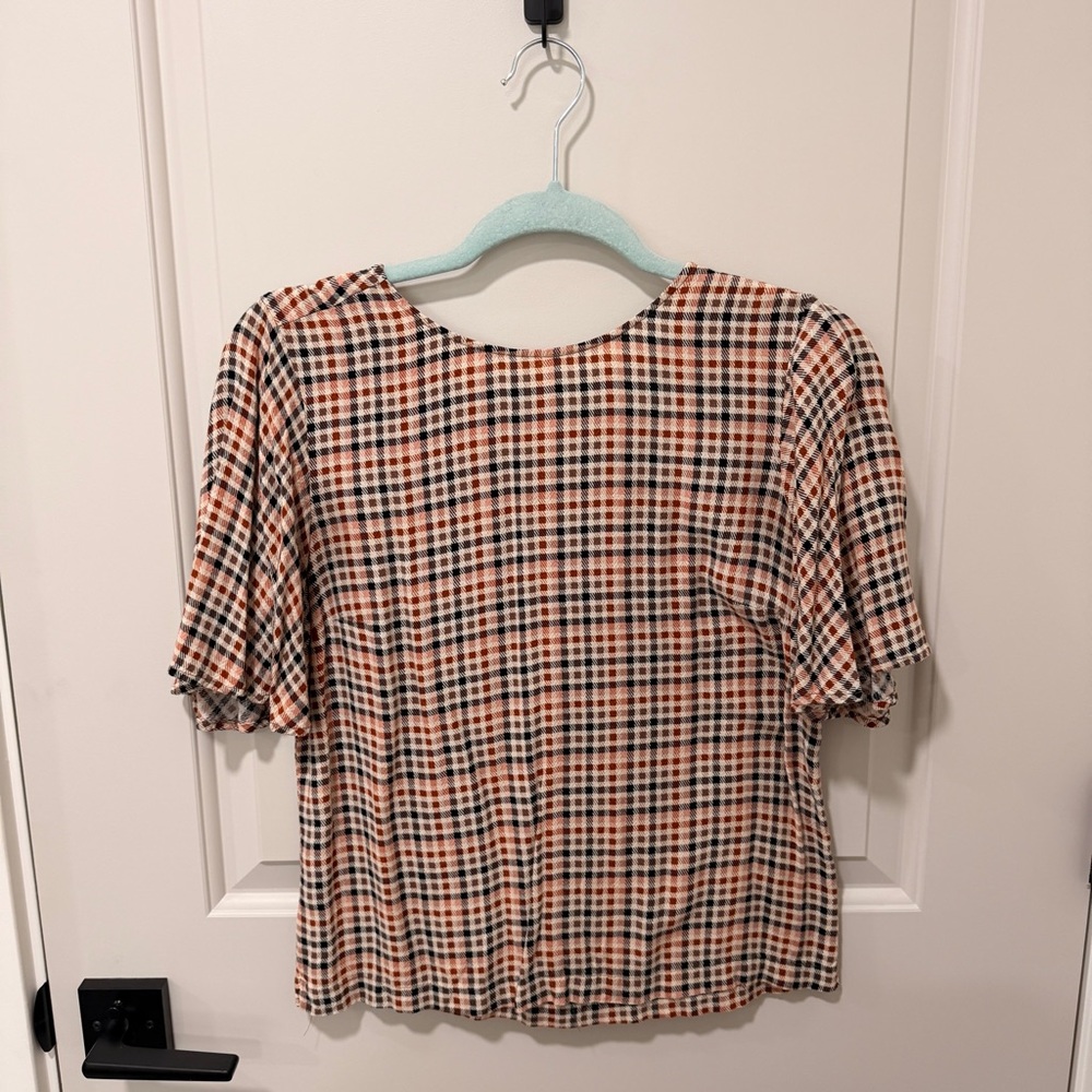 a new day Plaid Blouse